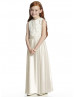 Ivory Daisy Lace Crinkle Chiffon Lovely Junior Bridesmaid Dress